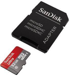 SANDISK ULTRA SDSDQUIN-032G-G4 32GB MICRO SDHC UHS-I CLASS 10 + ADAPTER SD