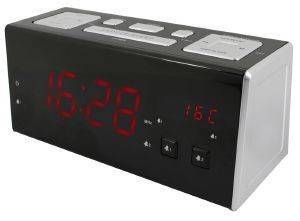 SOUNDMASTER UR965 JUMBO LED CLOCK RADIO WITH USB CHARGING FOR MOBILE DEVICE