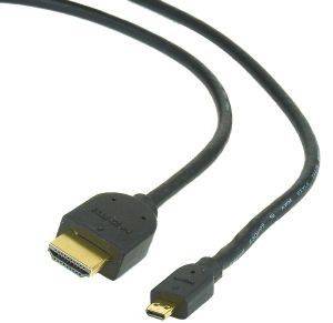 CABLEXPERT CC-HDMID-10 HDMI CABLE MALE TO MICRO D-MALE GOLD PLATED 3M BLACK CABLEXPERT CC-HDMID-10 HDMI CABLE MALE TO MICRO D-MALE GOLD PLATED 3M BLACK