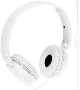 SONY MDR-ZX110AP EXTRA BASS HEADSET WHITE