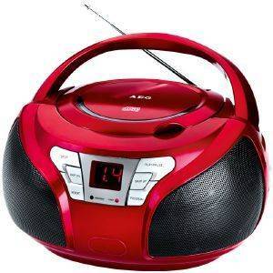 AEG SR 4365 STEREO RADIO WITH CD RED