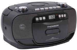 THOMSON RK200CD PORTABLE CD/TAPE RADIO PLAYER BLACK THOMSON RK200CD PORTABLE CD/TAPE RADIO PLAYER BLACK