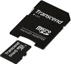 TRANSCEND TS64GUSDXC10 64GB MICRO SDXC CLASS 10 PREMIUM WITH ADAPTER TRANSCEND TS64GUSDXC10 64GB MICRO SDXC CLASS 10 PREMIUM WITH ADAPTER