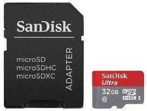 SANDISK SDSQUNC-032G-GN6IA ULTRA MICRO SDHC 32GB + ADAPTER SD