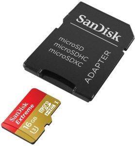 SANDISK EXTREME MICRO SDHC 16GB + ADAPTER SD SASQXNE-016G-GN6MA SANDISK EXTREME MICRO SDHC 16GB + ADAPTER SD SASQXNE-016G-GN6MA