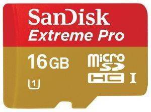 SANDISK EXTREME PRO 16GB MICROSDHC CLASS 10 UHS-I 95MB/S MEMORY CARD SDSDQXP-016G-X46