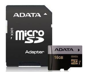 ADATA PREMIER PRO 16GB MICRO SDHC UHS-I U3 CLASS 10 WITH ADAPTER