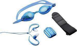 LENCO XEMIO-1000 8GB WATERPROOF MP3 PLAYER WITH GOGGLES BLUE