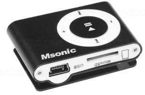 MSONIC MM3610K MP3 MUSIC PLAYER BLACK SLOT