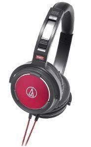 AUDIO TECHNICA ATH-WS55 SOLID BASS OVER-EAR HEADPHONES RED/BLACK