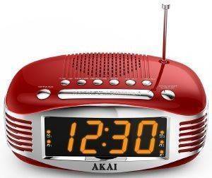 AKAI AR400RD DIGITAL ALARM CLOCK RADIO RED