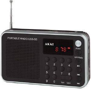 AKAI DR002A-521 USB PORTABLE RADIO BLACK AKAI DR002A-521 USB PORTABLE RADIO BLACK