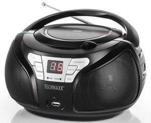 TECHNAXX BT-X38 BLUETOOTH STEREO RADIO WITH CD/MP3/USB/AUX-IN BLACK