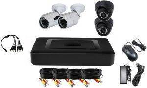 VANDSEC VK-A6104HXA13 DVR KIT AHD WITH 2 IR DOME AND 2 IR BULLET CAMERAS 3.6MM 960P