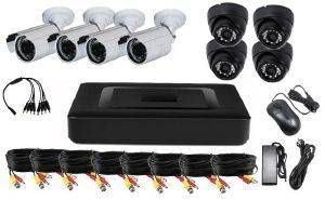 VANDSEC VK-A1108HXS70 DVR KIT AHD WITH 4 IR DOME AND 4 IR BULLET CAMERAS 3.6MM 960P