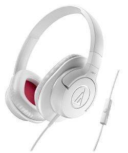 AUDIO TECHNICA ATH-AX1IS SONICFUEL OVER-EAR HEADPHONES FOR SMARTPHONES WHITE