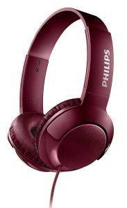 PHILIPS SHL3070RD/00 BASS+ ON-EAR FLAT FOLDING HEADPHONES RED