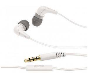 ACME HE15W GROOVY IN-EAR HEADPHONES WITH MIC WHITE