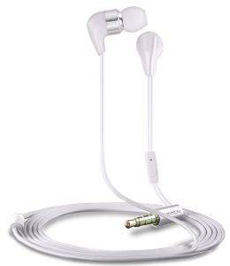 CANYON CND-CEP1W CERAMIC HOUSING EARPHONES WITH INLINE MICROPHONE WHITE