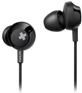PHILIPS SHE4305BK/00 BASS+ IN-EAR HEADPHONES WITH MIC BLACK