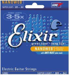 ΧΟΡΔΕΣ ΗΛΕΚΤΡΙΚΗΣ ΚΙΘΑΡΑΣ ELIXIR 12002 NANOWEB SUPER LIGHT 009-042 ΧΟΡΔΕΣ ΗΛΕΚΤΡΙΚΗΣ ΚΙΘΑΡΑΣ ELIXIR 12002 NANOWEB SUPER LIGHT 009-042