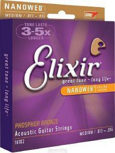    ELIXIR 16102 NANOWEB MEDIUM 13-56 PHOSPHOR BRONZE