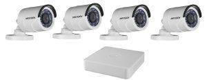 HIKVISION 7104HQHI-K1+4C3.6 KIT + DS-J142I DVR 3MP + 4 DS-2CE16D0T-IRP 3.6MM