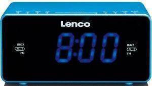 LENCO CR-520 STEREO CLOCK RADIO WITH 1.2\'\' BLUE DISPLAY AND USB CHARGER BLUE