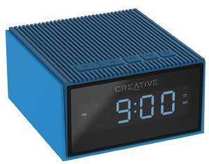 CREATIVE CHRONO PORTABLE SPLASH-PROOF BLUETOOTH SPEAKER AND FM RADIO CLOCK BLUE