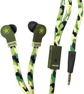 MAXELL FLATWIRE CAMO EARPHONES WITH MICROPHONE