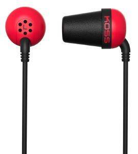 KOSS THE PLUG COLORS IN EAR HEADPHONES RED KOSS THE PLUG COLORS IN EAR HEADPHONES RED