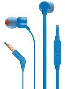 JBL TUNE 110 IN-EAR HEADPHONES WITH MICROPHONE BLUE JBL TUNE 110 IN-EAR HEADPHONES WITH MICROPHONE BLUE