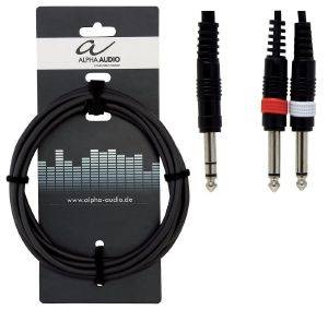   GEWA BASIC LINE ALPHA AUDIO 1 X 6,3MM STEREO - 2 X 6,3MM MONO 3M