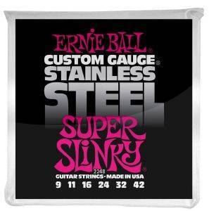 ΧΟΡΔΕΣ ΗΛΕΚΤΡΙΚΗΣ ΚΙΘΑΡΑΣ ERNIE BALL 2248 SUPER SLINKY STAINLESS STEEL ΧΟΡΔΕΣ ΗΛΕΚΤΡΙΚΗΣ ΚΙΘΑΡΑΣ ERNIE BALL 2248 SUPER SLINKY STAINLESS STEEL