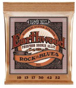    ERNIE BALL 2151 EARTHWOOD ROCK AND BLUES W/PLAIN G PHOSPHOR BRONZE