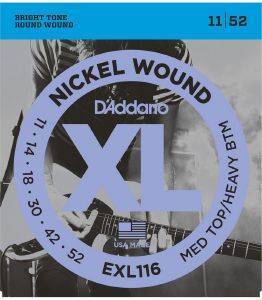    D'ADDARIO EXL116 MEDIUM TOP/HEAVY BOTTOM 11-52 NICKEL WOUND