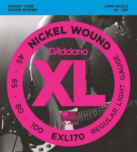 ΧΟΡΔΕΣ ΗΛΕΚΤΡΙΚΟΥ ΜΠΑΣΟΥ D\'ADDARIO EXL170 XL SERIES LONG SCALE 45-100 NICKEL WOUND ΧΟΡΔΕΣ ΗΛΕΚΤΡΙΚΟΥ ΜΠΑΣΟΥ D\'ADDARIO EXL170 XL SERIES LONG SCALE 45-100 NICKEL WOUND