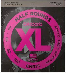 ������ ���������� ������ D\'ADDARIO ENR71 4-STRING LONG SCALE 45-100 HALF ROUNDS NICKEL PLATED