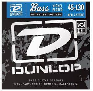  OY   DUNLOP 5-STRING MEDIUM 45-130 NICKEL PLATED STEEL DBN45130