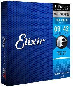 ΧΟΡΔΕΣ ΗΛΕΚΤΡΙΚΗΣ ΚΙΘΑΡΑΣ ELIXIR 12000 POLYWEB SUPER LIGHT 9-42 NICKEL PLATED STEEL ΧΟΡΔΕΣ ΗΛΕΚΤΡΙΚΗΣ ΚΙΘΑΡΑΣ ELIXIR 12000 POLYWEB SUPER LIGHT 9-42 NICKEL PLATED STEEL