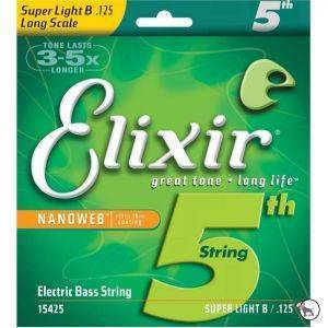    ELIXIR 15425 5TH STRING SUPER LIGHT B .125 LONG SCALE