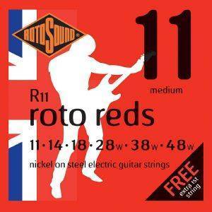    ROTOSOUND R11 ROTO REDS SUPER LIGHTS 11-48 NICKEL ON STEEL