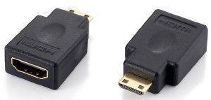 EQUIP 118914 VIDEO ADAPTER MINIHDMI (TYPE C) TO HDMI (TYPE A) M/F GOLD-PLATED BLACK