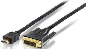 EQUIP 119329 HIGH QUALITY HDMI TO DVI-D SINGLE-LINK ADAPTER CABLE M/M GOLD-PLATED 10M BLACK