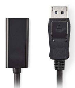 NEDIS CCGP37150BK02 DISPLAYPORT - HDMI CABLE DISPLAYPORT MALE - HDMI OUPUT 0.2M BLACK NEDIS CCGP37150BK02 DISPLAYPORT - HDMI CABLE DISPLAYPORT MALE - HDMI OUPUT 0.2M BLACK