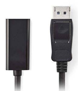 NEDIS CCGP37150BK02 DISPLAYPORT - HDMI CABLE DISPLAYPORT MALE - HDMI OUPUT 0.2M BLACK