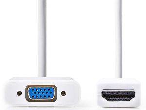 NEDIS CCGP34900WT02 HDMI - VGA CABLE HDMI CONNECTOR - VGA FEMALE + 3.5MM OUTPUT 0.2M WHITE NEDIS CCGP34900WT02 HDMI - VGA CABLE HDMI CONNECTOR - VGA FEMALE + 3.5MM OUTPUT 0.2M WHITE