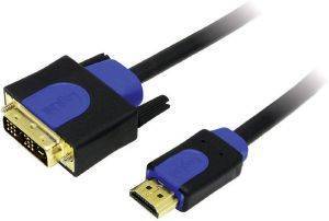 LOGILINK CHB3110 HDMI HIGH SPEED WITH ETHERNET V1.4 TO DVI-D CABLE GOLD-PLATED 10.0M BLACK