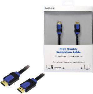 LOGILINK CHB1105 HDMI HIGH SPEED WITH ETHERNET V1.4 CABLE GOLD PLATED 5M BLACK