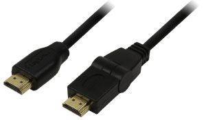 LOGILINK CH0052 HDMI CABLE GOLD PLATED 180 SLEWABLE 1.8M BLACK
